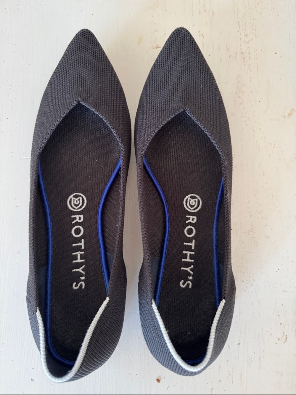 Rothy's Pointed Toe - Black - size 8.5